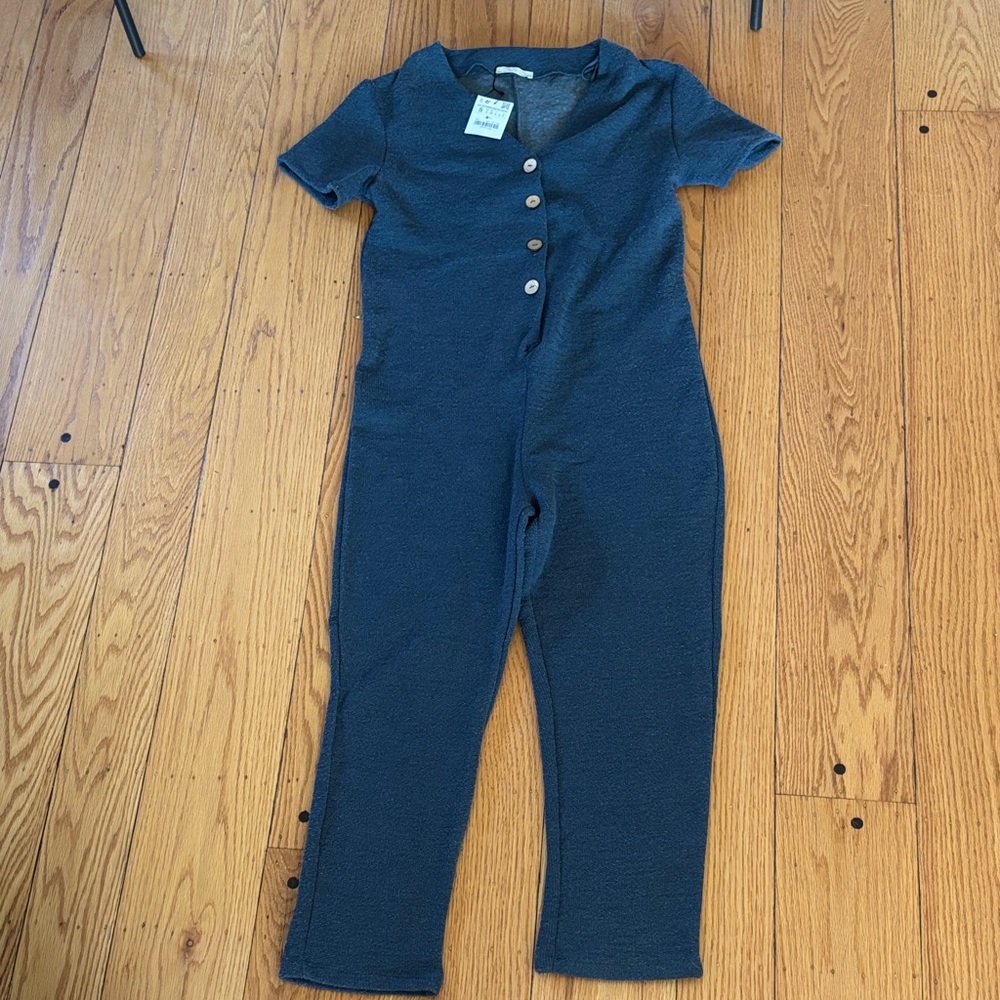 Zara Blue Jumpsuit with Button Detail